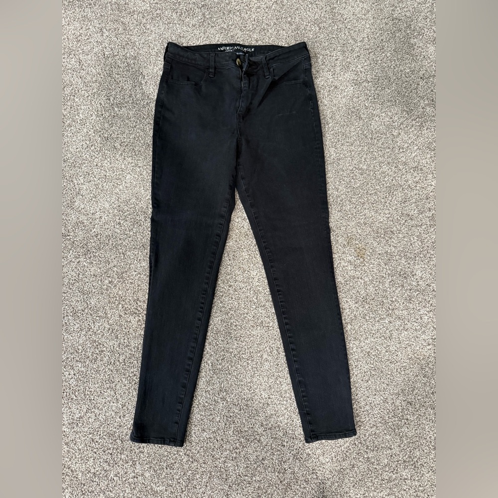 American Eagle Outfitters Black Denim Jeans 14 Long